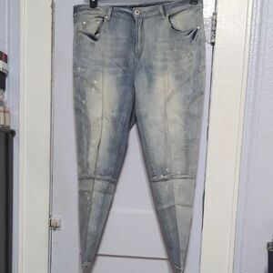Ashley Stewart Light Blue Distressed Jeans